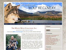 Tablet Screenshot of mainewolfcoalition.org